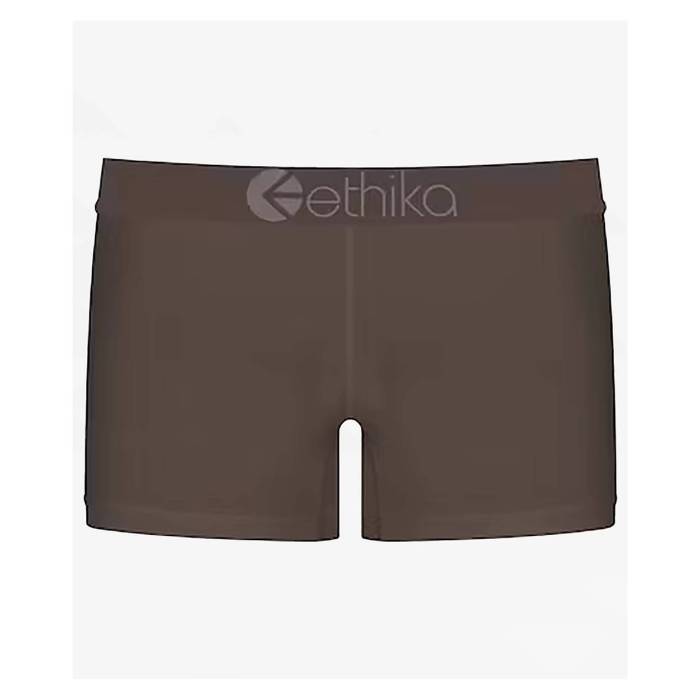 エシカ Ethika 【 Staple Basic Brown Boyshort Underwear Women\u0027s Dark Brown 】 ステープル 赤銅色 赤銅色 アンダーお召しもの 肌付き レディース 赤銅色 赤銅色