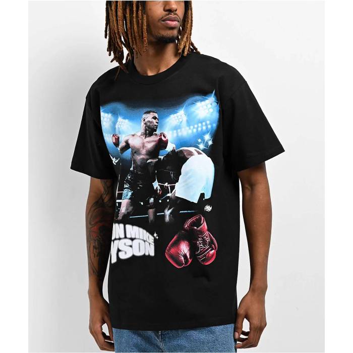 Mike Tyson Collection 【 Mike Tyson Surreal Ringside Black T-Shirt Men\u0027s Black 】 黒いこと 黒いこと プルオーバー メンズ 黒いこと 黒いこと