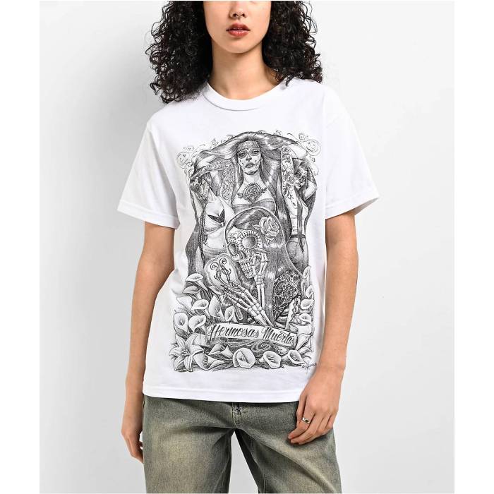 【★百貨店SALE★6/11十二時2時迄】Dga 【 Muertas White T-Shirt Women\u0027s Multicolor 】 白いこと 白いこと プルオーバー レディース