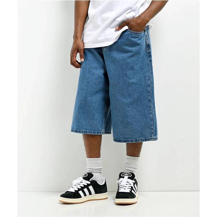 エンパイア Empyre 【 Blake Ultra Wide Blue Denim Skate Shorts Men's Bright Blue 】 ブレイク ultra ウルトラ 青色 ブルー デニム Skate スケート ショーツ メンズ 青色 ブルー