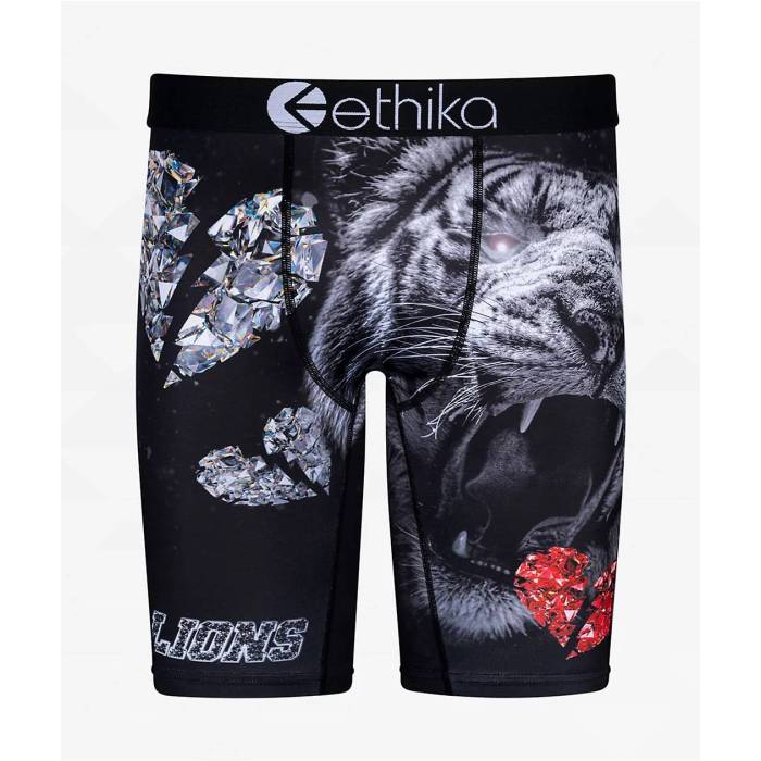 エシカ Ethika 【 X Russ Millions Kids Lion Hearted Boxer Briefs Kids\u0027 Black 】 黒いこと 黒いこと
