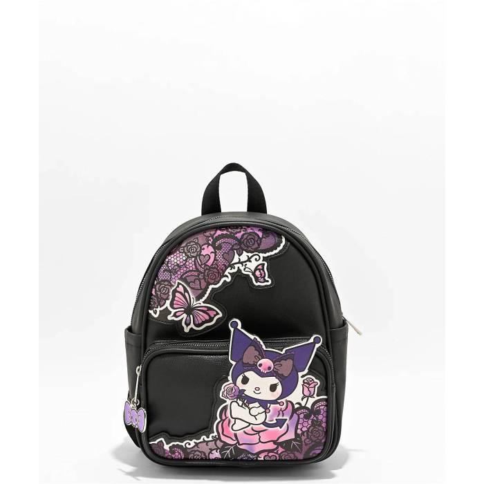 Hello Kitty 【 Kuromi Black Mini Backpack Women's Black 】 黒色 ブラック バックパック バッグ リュックサック レディース 黒色 ブラック