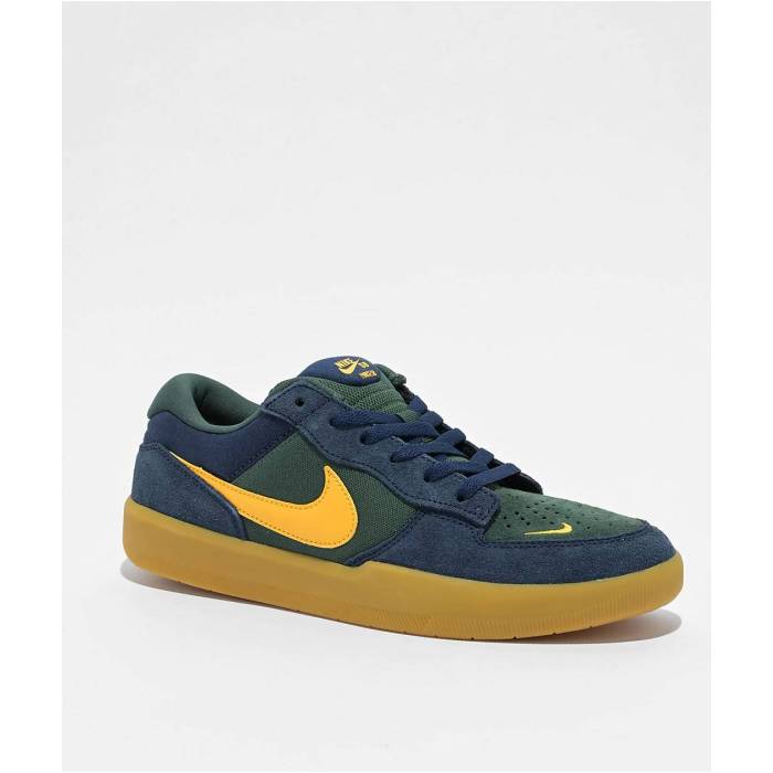 【★百貨店SALE★6/11真夜中2時迄】ナイキ Nike 【 Sb Force 58 Midnight Navy Fir University Gold \u0026 Gum Skate Shoes Men\u0027s Navy 】 エスビー 紺色 米国海軍 ゴールド Skate 滑る シューズ 運動すること靴 メンズ 紺色 米国海軍