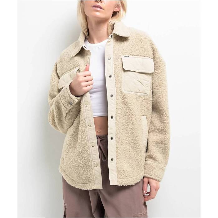 【★百貨店SALE★6/11真夜中2時迄】Dravus 【 Tempest Cream Sherpa Jacket Women\u0027s Natural 】 皮膚軟化剤 Jacket 上衣 レディース 自然的