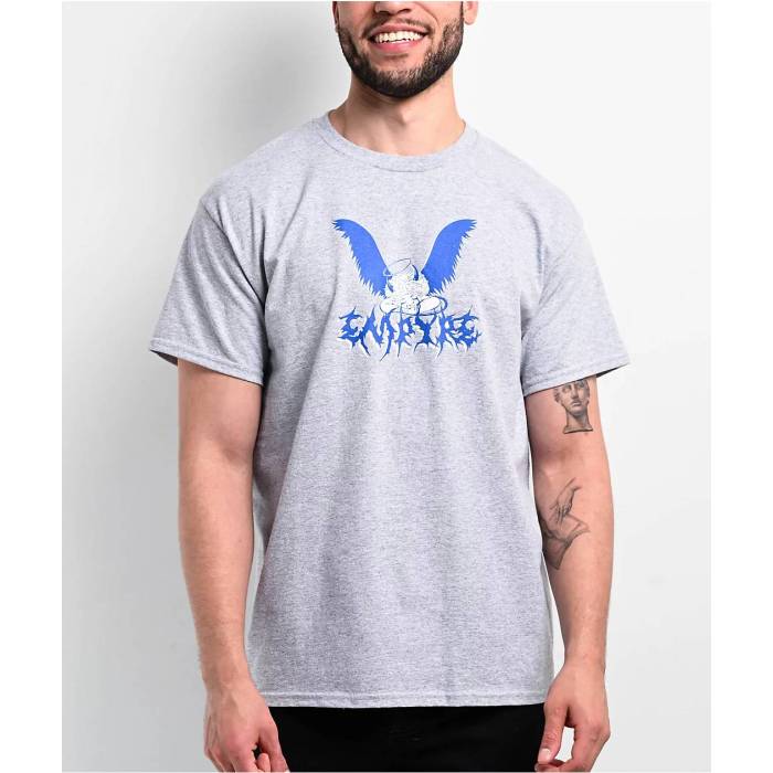帝国 Empyre 【 Angel Tears Grey T-Shirt Men\u0027s Grey 】 薄墨色 薄墨色 プルオーバー メンズ 薄墨色 薄墨色