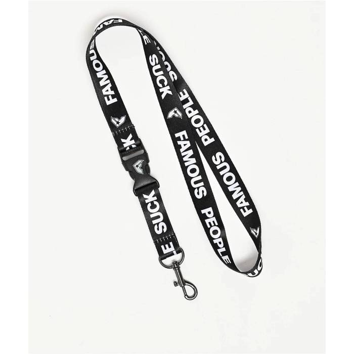 Famous Stars & Straps 【 Famous People Suck Black Lanyard Men's Black 】 黒色 ブラック メンズ 黒色 ブラック