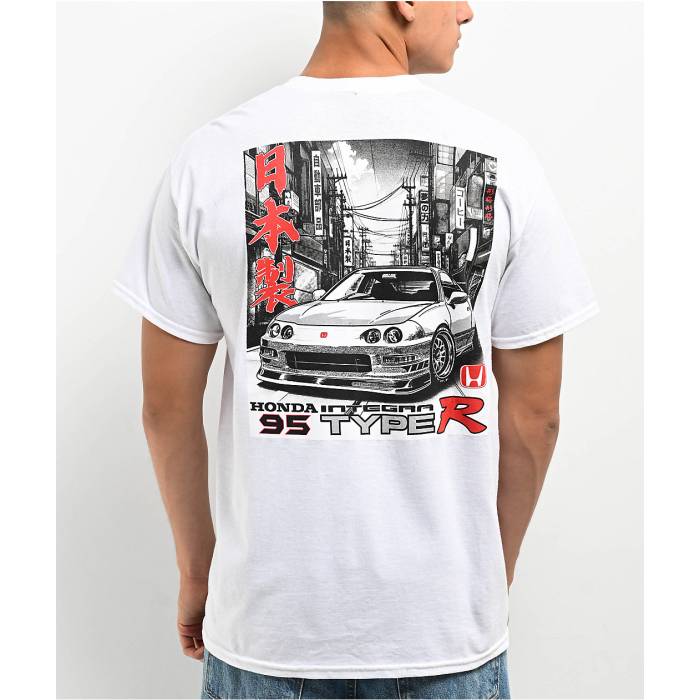 【★百貨店SALE★6/11真夜中2時迄】Honda 【 95 Integra Type R White T-Shirt Men\u0027s White 】 白いこと 白いこと ティーシャツ メンズ 白いこと 白いこと