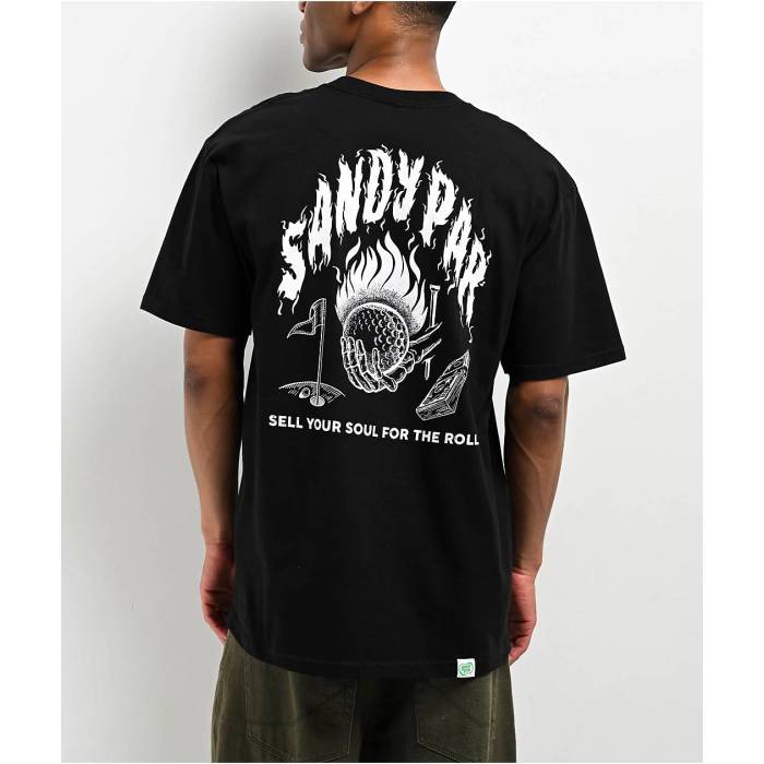 Sandy Par 【 Sell Your Soul Black T-Shirt Men\u0027s Black 】 黒いこと 黒いこと プルオーバー メンズ 黒いこと 黒いこと