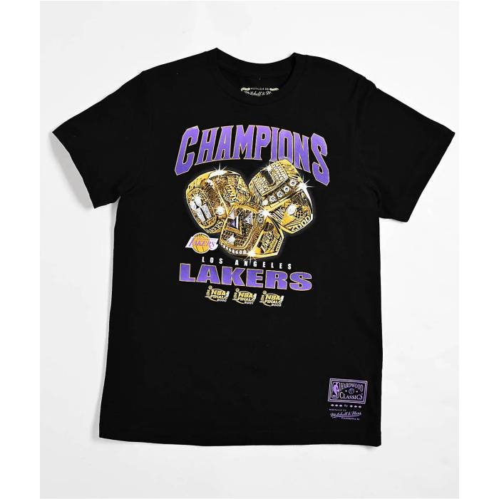 ミッチェル\u0026ネス Mitchell \u0026 Ness 【 Kids Lakers Rings Black T-Shirt Kids\u0027 Black 】 Lakers レイカーズ 輪っか 黒いこと 黒いこと プルオーバー 黒いこと 黒いこと