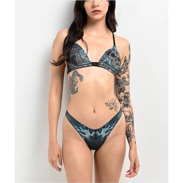【★百貨店SALE★6/11真夜中2時迄】アフリクション Affliction 【 Electric Storm Black High Leg Bikini Bottom Women\u0027s Black 】 黒いこと 黒いこと ご機嫌 ズボン ボトムス レディース 黒いこと 黒いこと