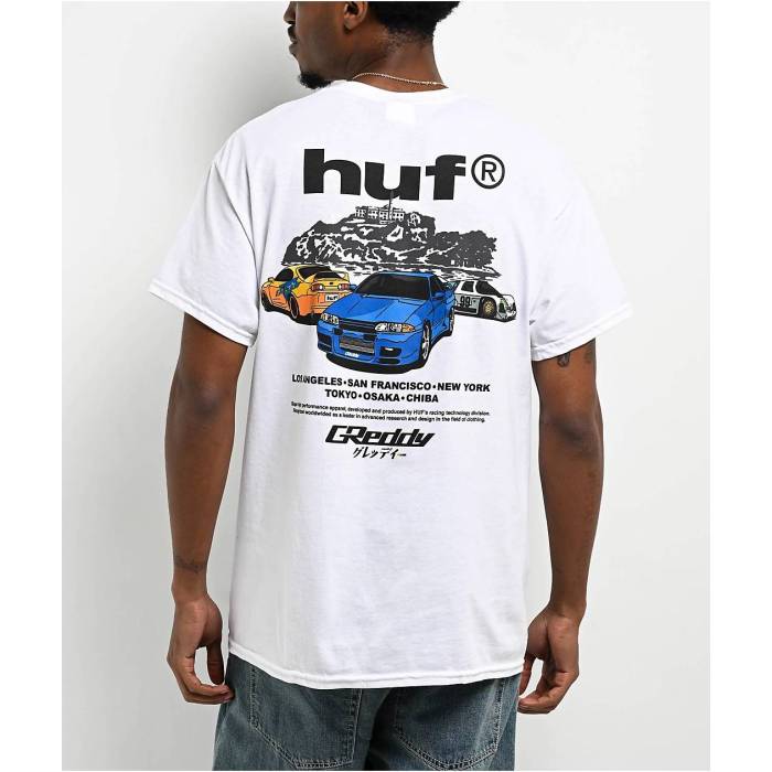 【★百貨店SALE★6/11真夜中2時迄】ハフ Huf 【 X Greddy Heritage White T-Shirt Men\u0027s White 】 白いこと 白いこと ティーシャツ メンズ 白いこと 白いこと