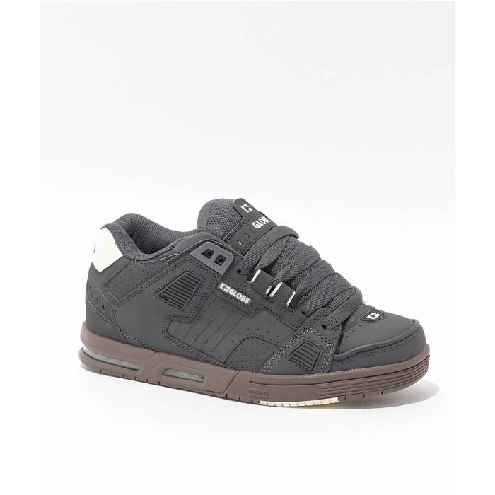 【★百貨店SALE★6/11真夜中2時迄】地球儀 Globe 【 Sabre Lead \u0026 Gum Skate Shoes Men\u0027s Grey 】 セイ赤ちょうちん Skate 滑る シューズ 運動すること靴 メンズ 薄墨色 薄墨色