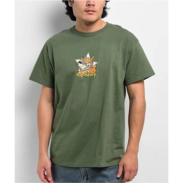 【★百貨店SALE★6/11真夜中2時迄】Top Heavy 【 Dog House Green T-Shirt Men\u0027s Dark Green 】 green 緑・緑であること ティーシャツ メンズ green 緑・緑であること