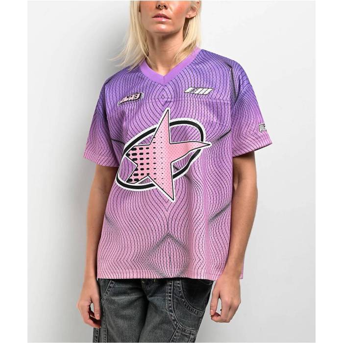 【★百貨店SALE★6/11真夜中2時迄】A.lab 【 Ellery 08 Purple Football Jersey Women\u0027s Light Pastel Purple 】 Purple 紫・パープル 蹴球 ティーシャツ レディース Purple 紫・パープル