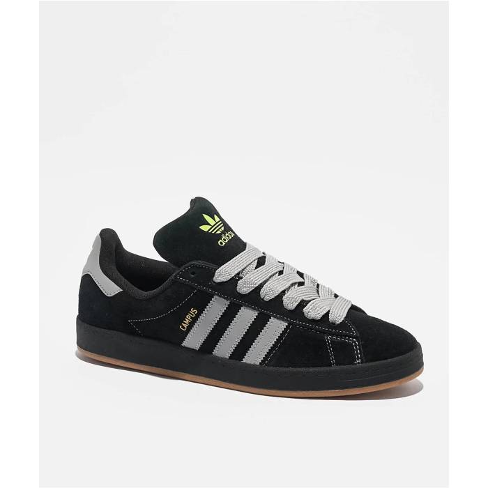 【★百貨店SALE★6/11真夜中2時迄】アディダス Adidas 【 Originals Campus 90\u0027S Core Black Grey Two \u0026 Gold Metallic Skate Shoes Men\u0027s Black 】 オリジナルス 構内 中核グループ 黒いこと 黒いこと 薄墨色 薄墨色 ゴールド Skate 滑る シューズ 運動すること靴 メン