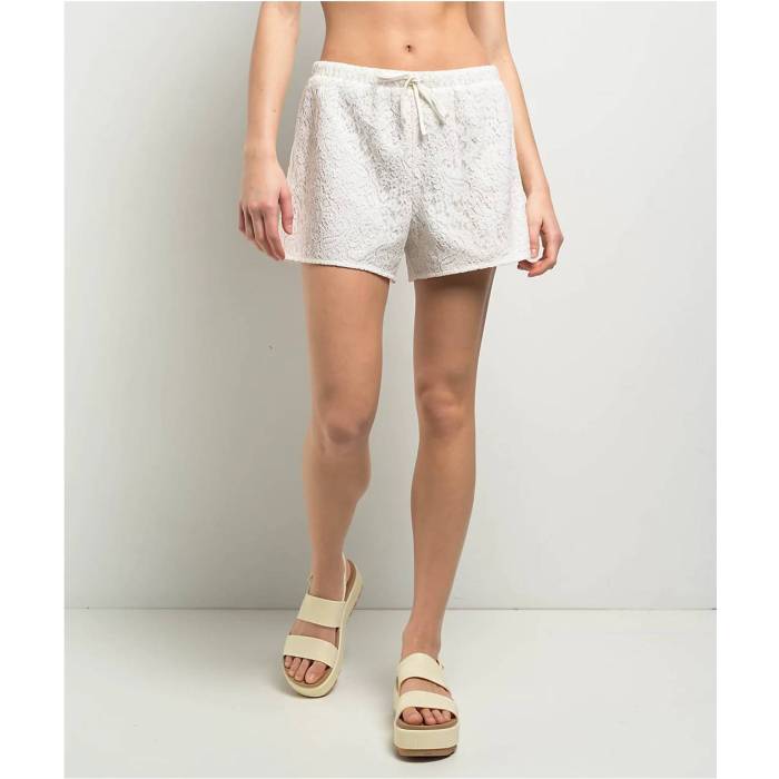 【★百貨店SALE★6/11真夜中2時迄】Freeworld 【 Freeword Alba Lace Ivory Shorts Women\u0027s Natural 】 象牙色 さる股引き レディース 自然的