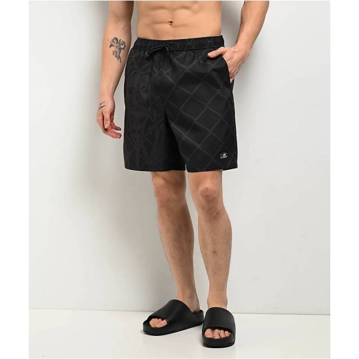 【★百貨店SALE★6/11真夜中2時迄】Lurking Class By Sketchy Tank 【 Chained Black Board Shorts Men\u0027s Black 】 黒いこと 黒いこと さる股引き メンズ 黒いこと 黒いこと