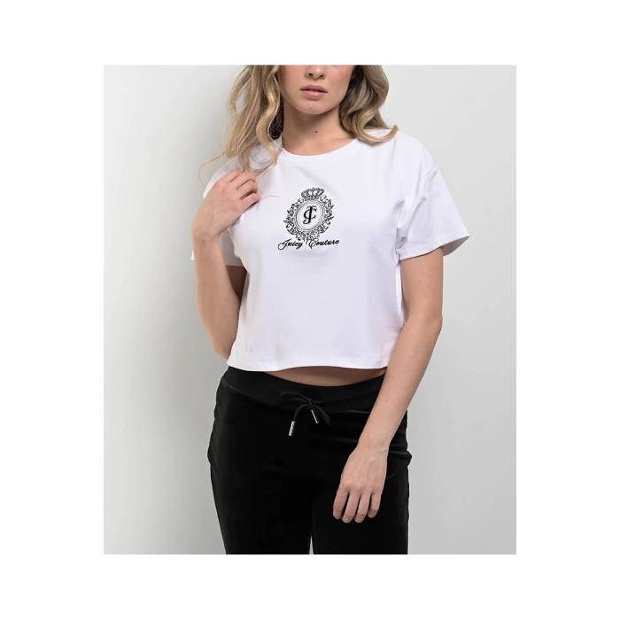 ジューシークチュール Juicy Couture 【 Bleached White Crop T-Shirt Women\u0027s White 】 白いこと 白いこと Crop クロップ プルオーバー レディース 白いこと 白いこと