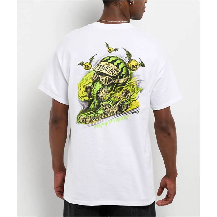 Creature 【 Crash And Burn White T-Shirt Men\u0027s White 】 白いこと 白いこと プルオーバー メンズ 白いこと 白いこと