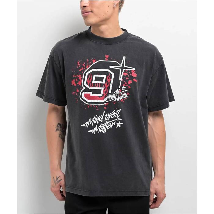 【★百貨店SALE★6/11真夜中2時迄】Ninth Hall 【 Mind Over Matter Vintage Black T-Shirt Men\u0027s Charcoal 】 vintage ビンテージ・ヴィンテージ 黒いこと 黒いこと ティーシャツ メンズ 濃灰色