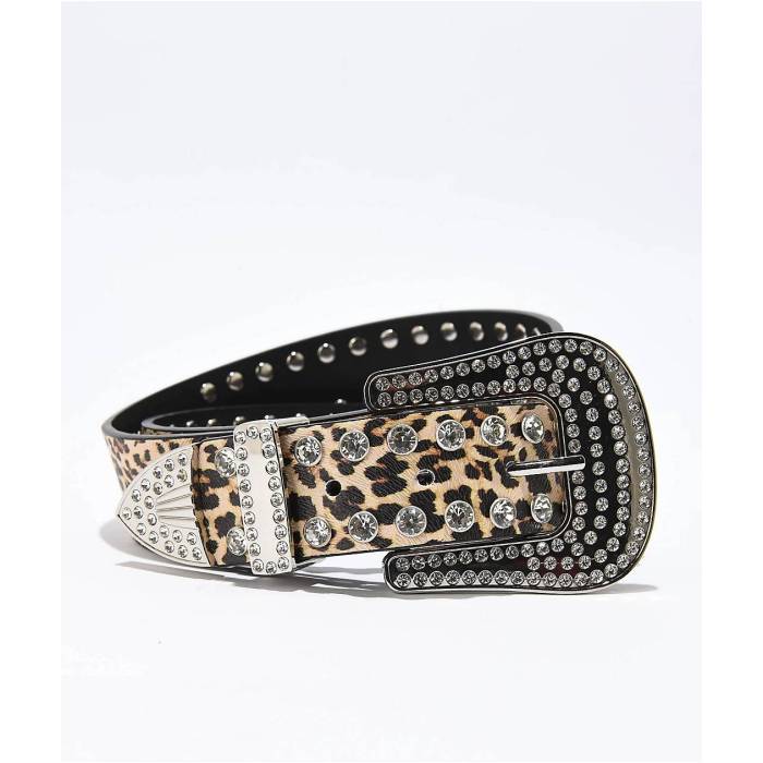Broken Promises 【 Leopard Lust Rhinestone Belt Men\u0027s Multicolor 】 ヒョウ柄 レオパード 胴締め メンズ