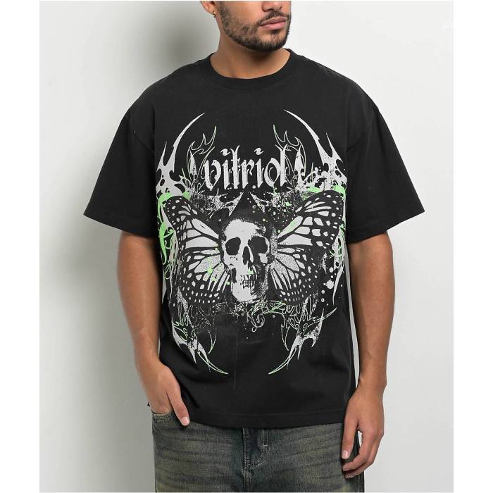 【★百貨店SALE★6/11真夜中2時迄】Vitriol 【 Maximal Skull Black T-Shirt Men\u0027s Black 】 黒いこと 黒いこと ティーシャツ メンズ 黒いこと 黒いこと