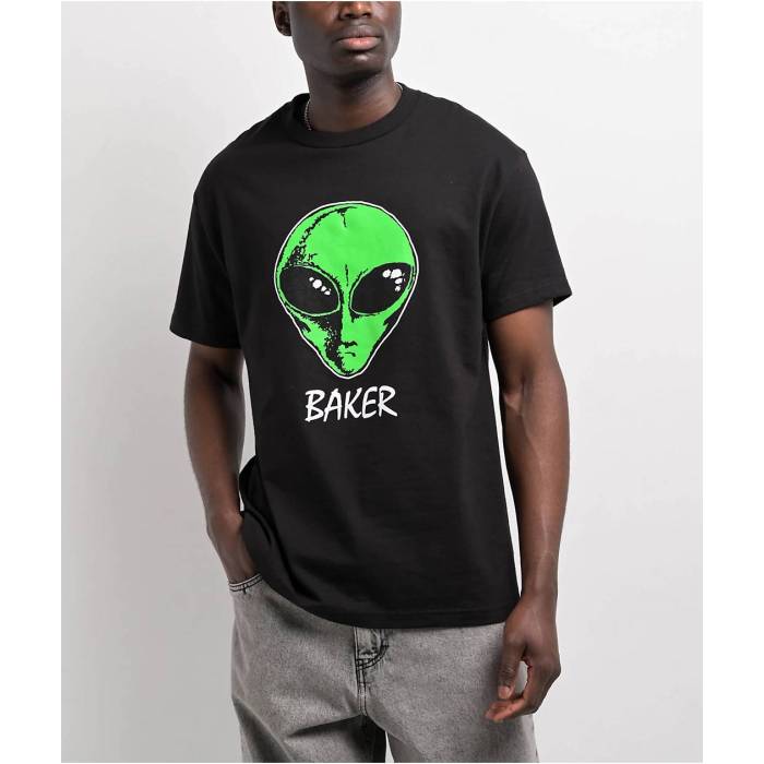【★百貨店SALE★6/11真夜中2時迄】Baker Skateboards 【 Baker カルシウム Black T-Shirt Men\u0027s Black 】 黒いこと 黒いこと ティーシャツ メンズ 黒いこと 黒いこと