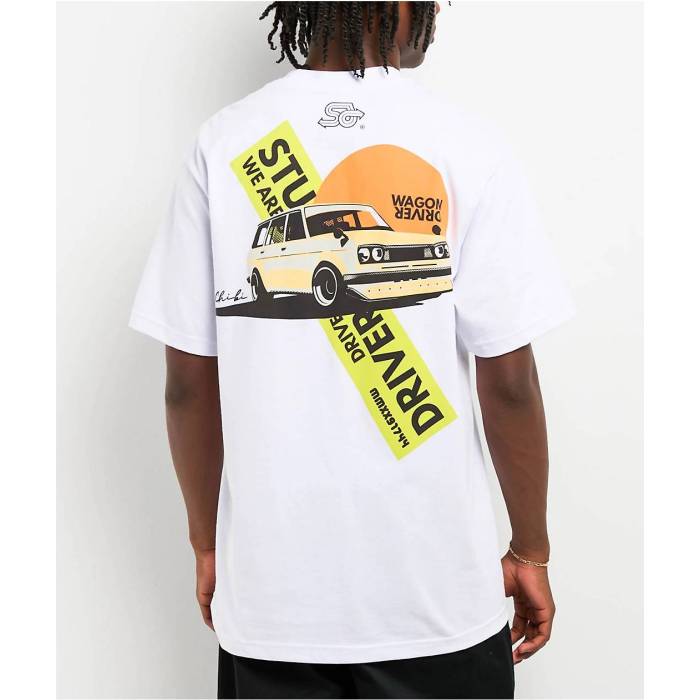 Student Driver 【 Chibi White T-Shirt Men's White 】 白色 ホワイト Tシャツ メンズ 白色 ホワイト