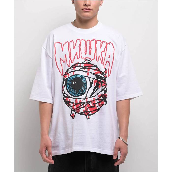 【★百貨店SALE★6/11真夜中2時迄】ミ牡鹿 Mishka 【 Mummy White T-Shirt Men\u0027s White 】 白いこと 白いこと ティーシャツ メンズ 白いこと 白いこと