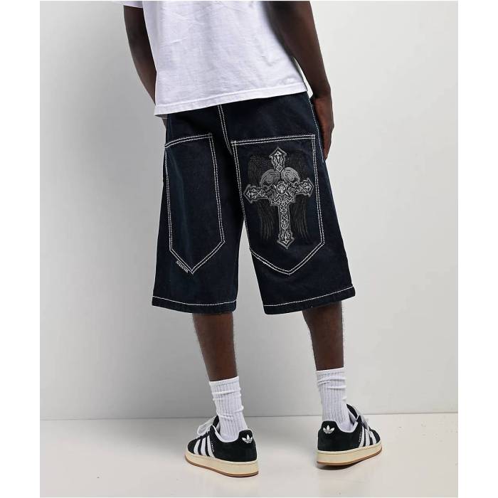アフリクション Affliction 【 Seeker Dark Blue Denim Shorts Men's Blue 】 青色 ブルー デニム ショーツ メンズ 青色 ブルー