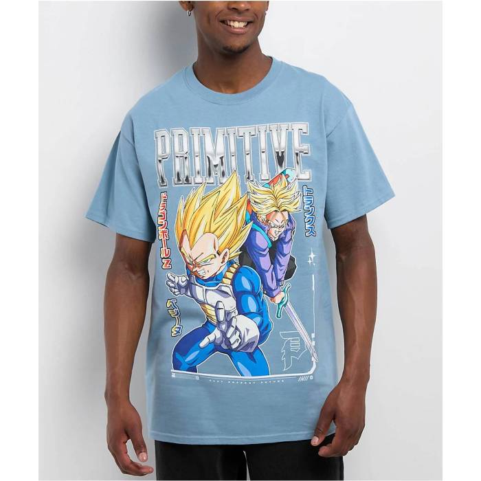 プリミティブ Primitive 【 X Dragon Ball Z Emerge Slate T-Shirt Men's Blue 】 ドラゴン Tシャツ メンズ 青色 ブルー