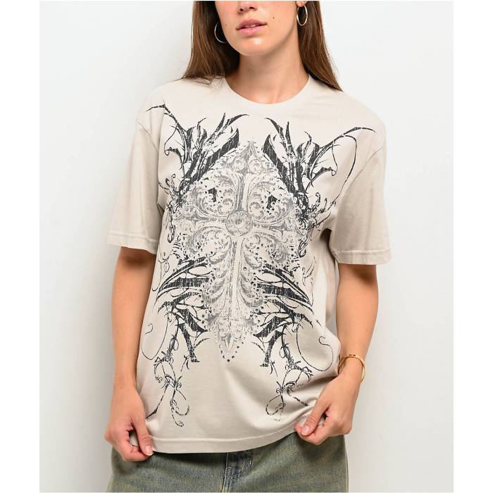 Insomnia Visuals 【 Centerpiece Grey T-Shirt Women's Grey 】 灰色 グレー Tシャツ レディース 灰色 グレー|スニケス