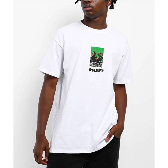 ハフ Huf 【 X Fantastic 4 The Thing White T-Shirt Men's White 】 白色 ホワイト Tシャツ メンズ 白色 ホワイト