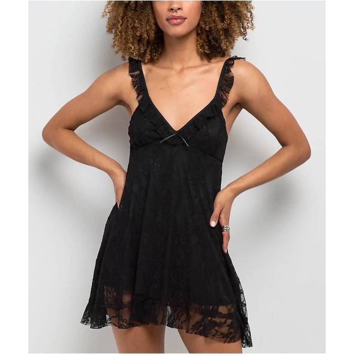 Spicychix 【 Posie Black Lace Dress Women's Black 】 黒色 ブラック ドレス レディース 黒色 ブラック