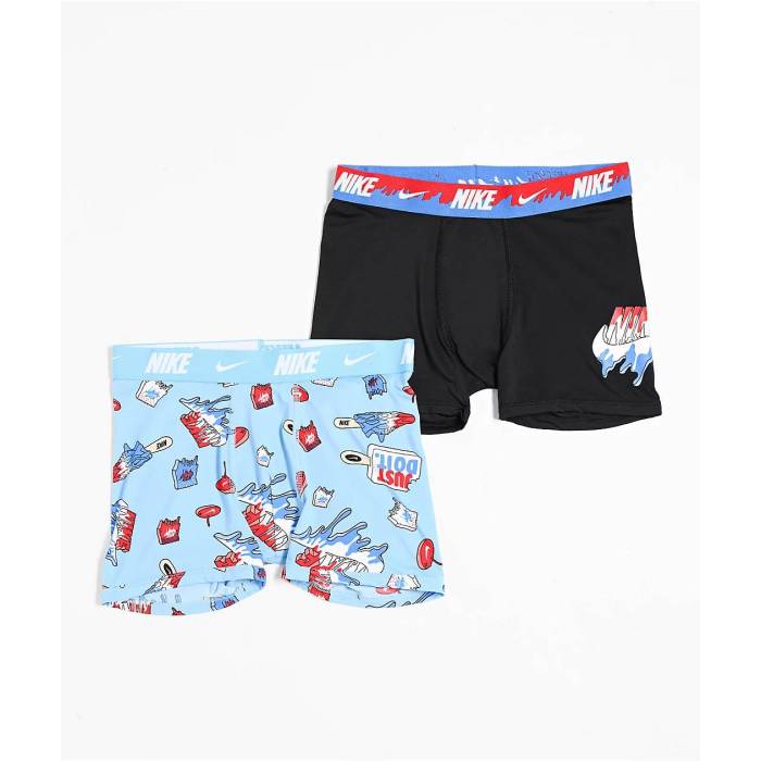 ナイキ Nike 【 Kids Dri-Fit Essential Micro Popsicle 2-Pack Boxer Briefs Kids\u0027 Blue 】 素っ気ない填まる Micro ミクロ 2個入 青み 青色
