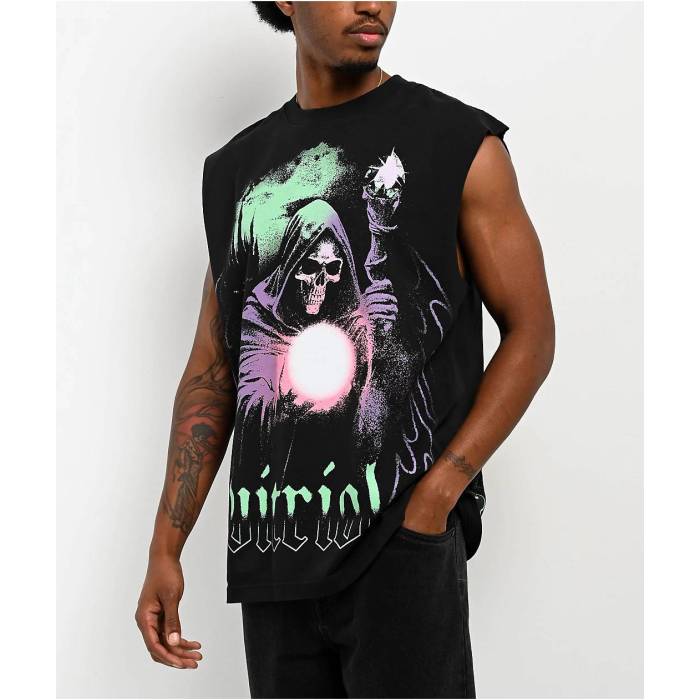 Vitriol 【 Reaper Fantasy Black Tank Top Men\u0027s Black 】 黒いこと 黒いこと 貯蔵タンクいの一番 メンズ 黒いこと 黒いこと