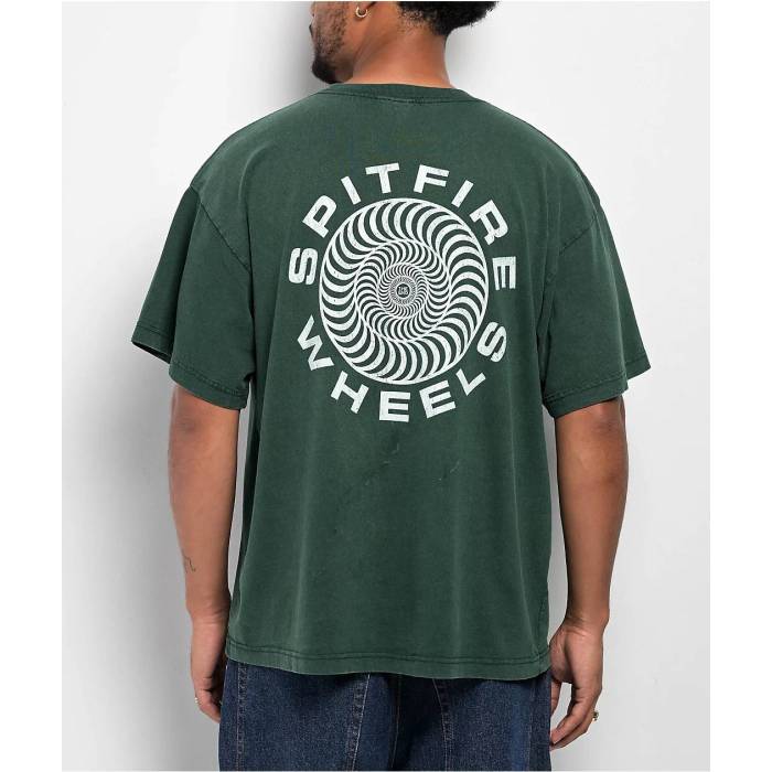 スピットファイア Spitfire 【 Classic Swirl Green T-Shirt Men's Green 】 クラシック green 緑・グリーン Tシャツ メンズ green 緑・グリーン