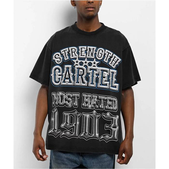 Strength Cartel 【 Most Hated Black T-Shirt Men's Black 】 黒色 ブラック Tシャツ メンズ 黒色 ブラック 12,888円