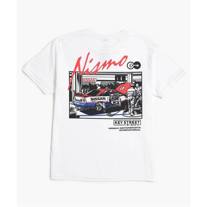 Key Street 【 X Nismo Kids Pit Crew White T-Shirt Kids' White 】 クルー 白色 ホワイト Tシャツ 白色 ホワイト