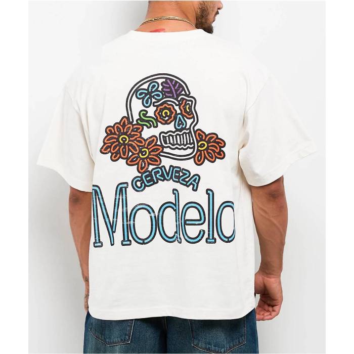 【★百貨店SALE★6/11真夜中2時迄】Modelo 【 Neon Off White T-Shirt Men\u0027s Natural 】 白いこと 白いこと ティーシャツ メンズ 自然的