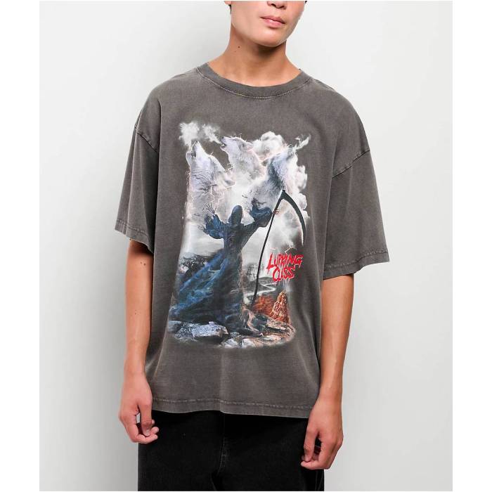 【★百貨店SALE★6/11真夜中2時迄】Lurking Class By Sketchy Tank 【 Wolves Grey T-Shirt Men\u0027s Grey 】 薄墨色 薄墨色 ティーシャツ メンズ 薄墨色 薄墨色