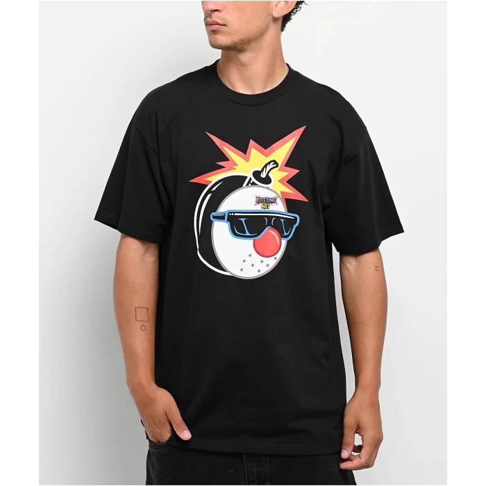【★百貨店SALE★6/11十二時2時迄】Foos Gone Wild 【 X The Hundreds Lil Mr. E Black T-Shirt Men\u0027s Black 】 黒いこと 黒いこと プルオーバー メンズ 黒いこと 黒いこと