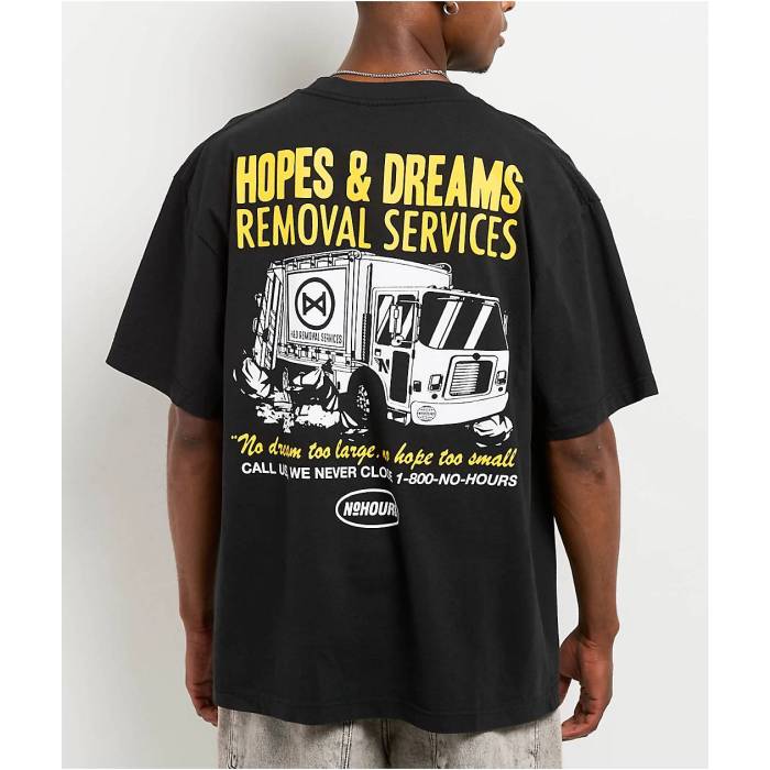 【★百貨店SALE★6/11真夜中2時迄】Nohours 【 Dump Truck Black T-Shirt Men\u0027s Black 】 黒いこと 黒いこと ティーシャツ メンズ 黒いこと 黒いこと