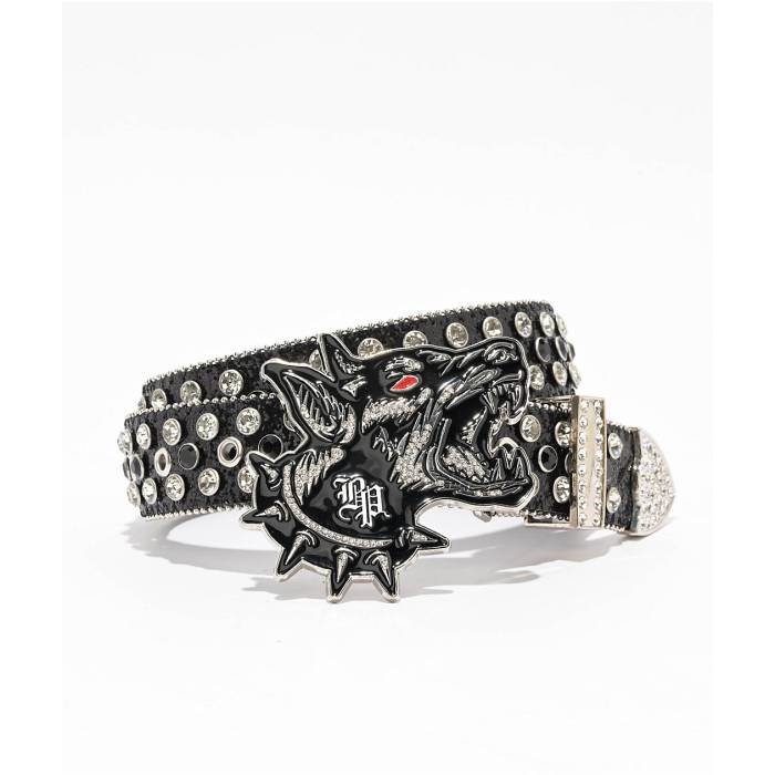 Broken Promises 【 Big Bark Rhinestone Black Belt Men\u0027s Black 】 黒いこと 黒いこと 胴締め メンズ 黒いこと 黒いこと