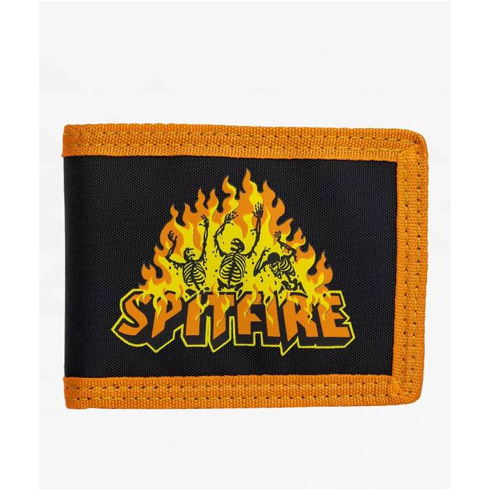 スピットファイア Spitfire 【 Hellfire Black & Orange Bifold Wallet Men's Black 】 黒色 ブラック orange 橙・オレンジ Wallet ウォレット・財布 メンズ 黒色 ブラック