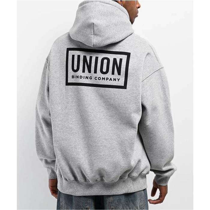 Union Bindings 【 Union Team Heather Grey Hoodie Men's Grey 】 Union ユニオン Team チーム heather ヘザー 灰色 グレー フーディー パーカー メンズ 灰色 グレー|スニケス