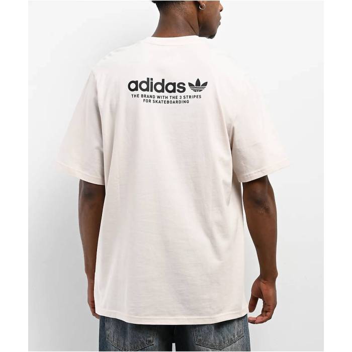 アディダス Adidas 【 4.0 Logo Natural Beige T-Shirt Men\u0027s Natural 】 ロゴタイプ 自然的 ベージュ プルオーバー メンズ 自然的