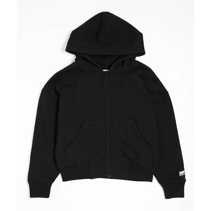 【★百貨店SALE★6/11真夜中2時迄】Pro Club 【 Kids Fleece Black Zip Hoodie Kids\u0027 Black 】 フリース 黒いこと 黒いこと フーディー パーカー 黒いこと 黒いこと