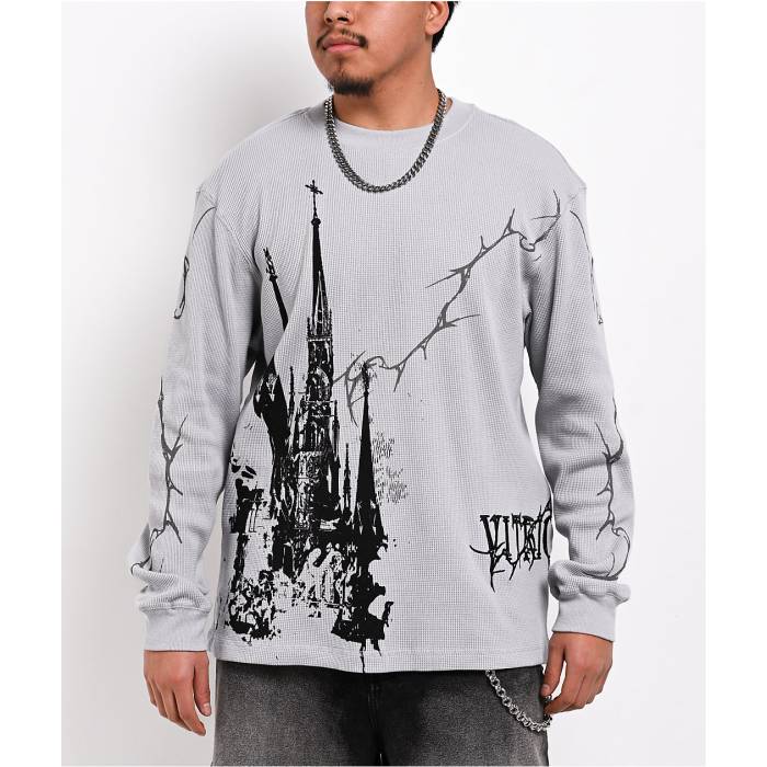 Vitriol 【 Earthquake Silver Thermal Long Sleeve T-Shirt Men\'s - 】 Silver 銀色・シルバー Sleeve スリーブ Tシャツ メンズ NULL