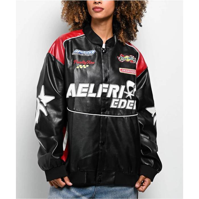 Aelfric Eden 【 Racing Black & Red Colorblock Jacket Women's Black 】 黒色 ブラック Red 赤・レッド Jacket ジャケット レディース 黒色 ブラック|スニケス